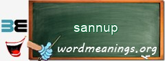 WordMeaning blackboard for sannup